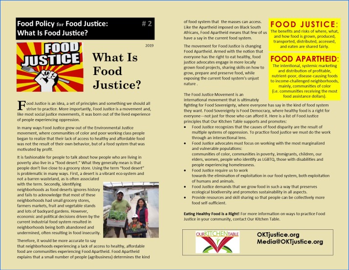 WHAT IS FOOD JUSTICE O 19